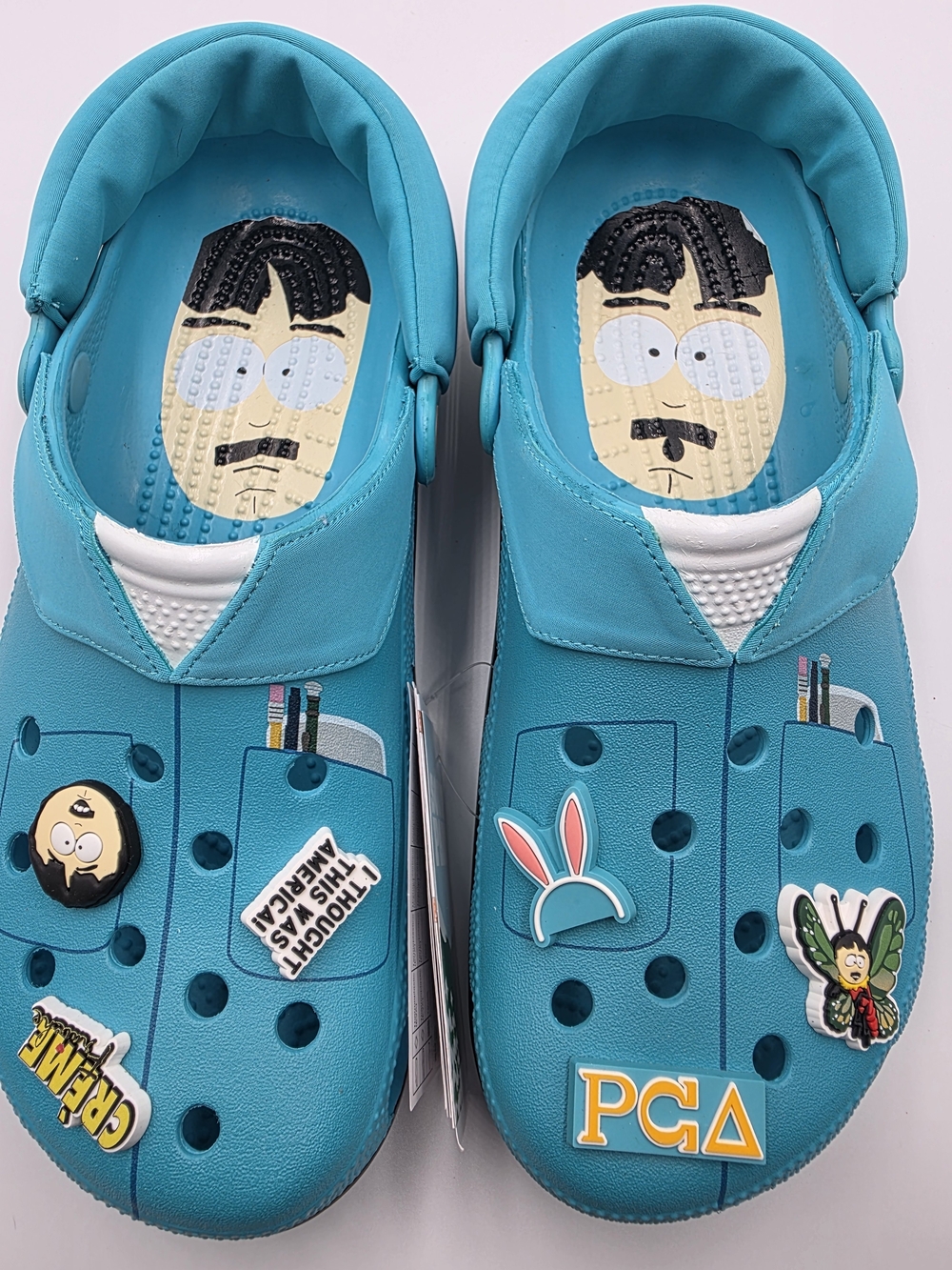 CROCS South Park Randy Clogs in Teal-Size Mens 9/Womens 11